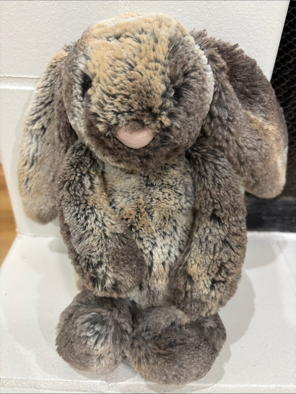 Jellycat Brown Cream Multi Plush Bunny with Floppy Ears